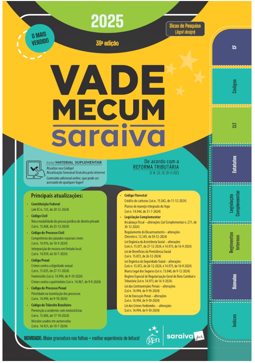 Vade Mecum Saraiva Tradicional - 39ª Edição 2025