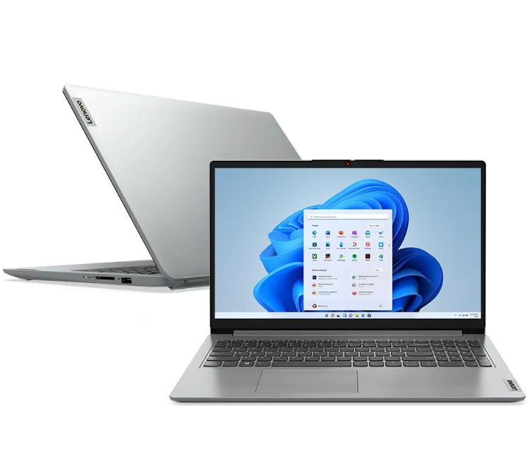Notebook Lenovo Ideapad 1 Intel Core i3 1215U 8GB RAM 256GB SSD Windows 11 Home Tela 15,6" 82VY000SBR